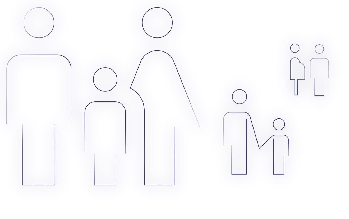 Family dynamics and social support icons