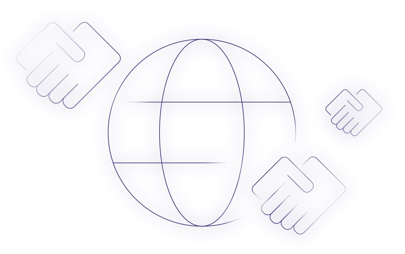 Global partnerships icons
