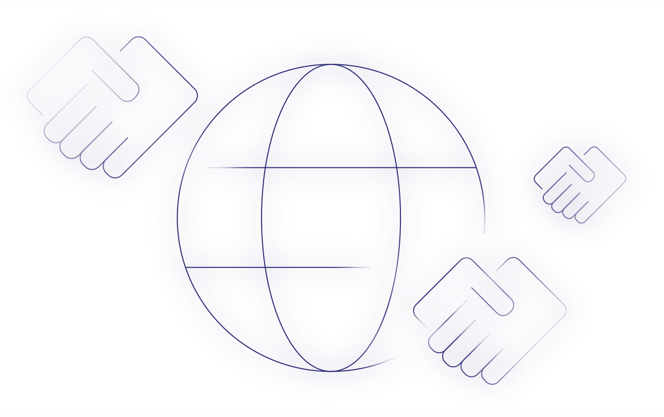 Global partnerships icons