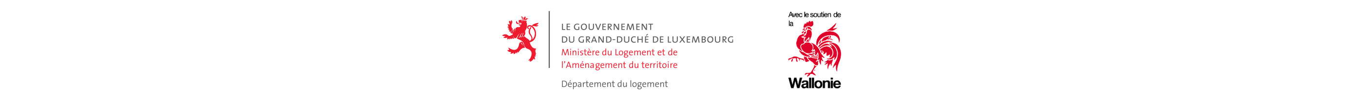 Ministère du Logement et de l'Aménagement du territoire and Wallonie logotypes