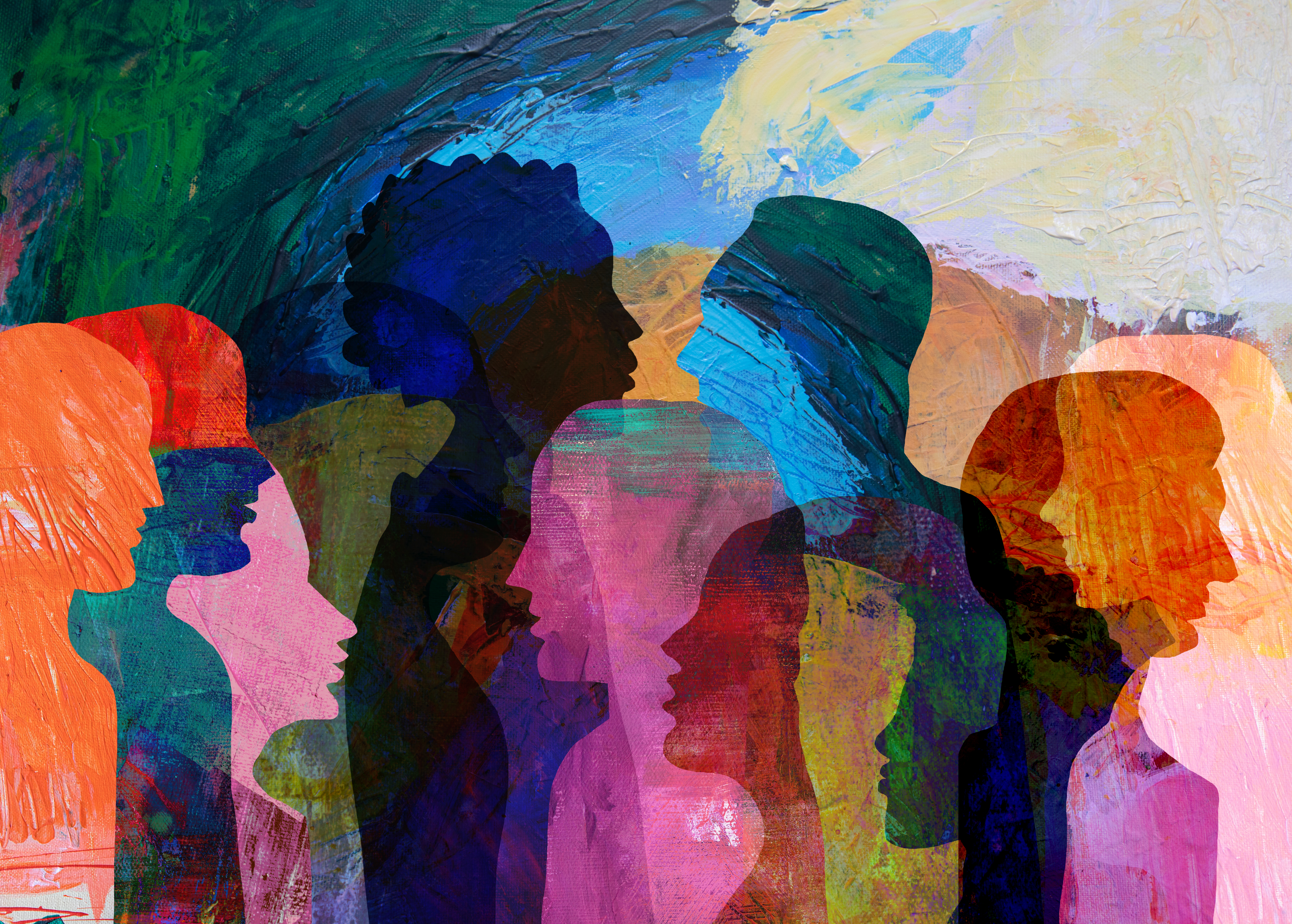 Abstract colorfull painting of human silhouettes - Improving Vivre-Ensemble Through Randomised Evidence - hero image